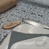 Marque-Place Tranche de bois ovale - Christoria - Gravure Naturelle