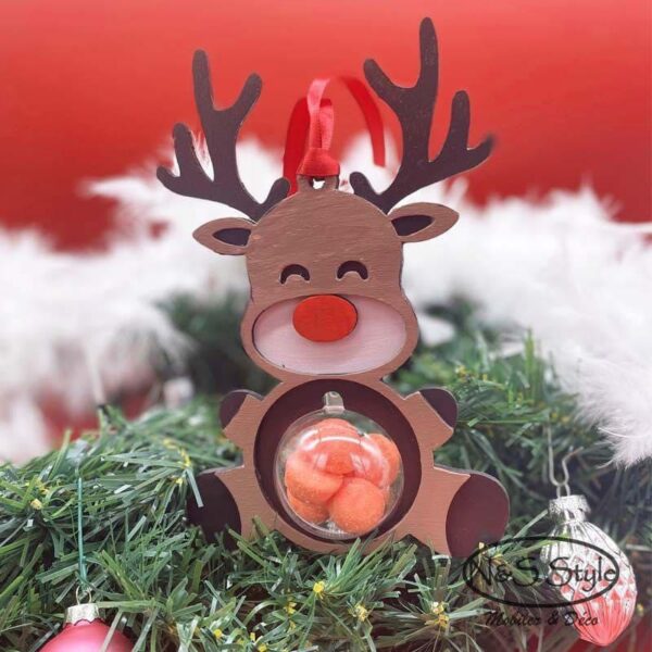 Porte bonbons de Noël – Rudolf 1 - Bonbon Fraises