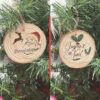 Boule de Noël – Rondin de bois père Noël personnalisé