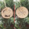 Boule de Noël – Rondin de bois Traineau étoilé personnalisé