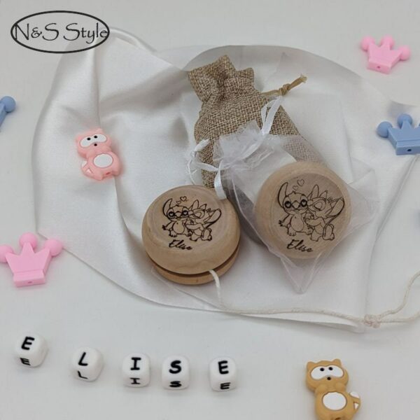 Yoyo jeu enfant en bois gravé personnalisé