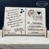 Carte pour déclarer votre amour en bois personnalisable