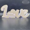 Décoration lumineuse ou centre de table LOVE en bois et led personnalisable