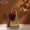 Rose éternelle et sa boîte en bois personnalisée pour mariage fête cadeau amour – Image 2