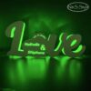 Décoration lumineuse ou centre de table LOVE en bois et led personnalisable – Image 8