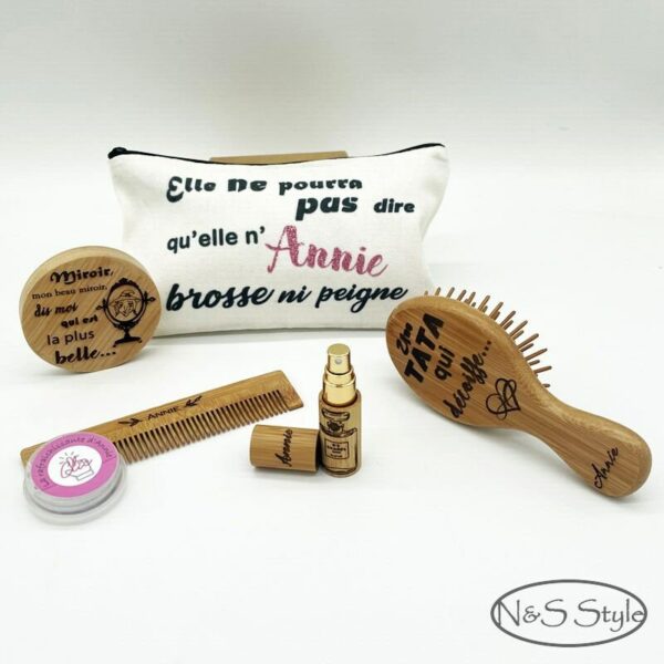 Kit trousse cadeaux femme pour mariage invité anniversaire témoin gravé personnalisé – Image 2