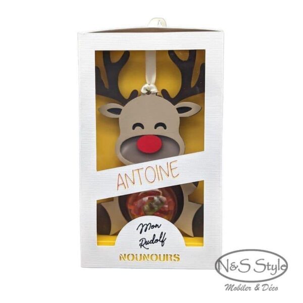 Rudolf boule ne noel en bois personnalisée – Image 4