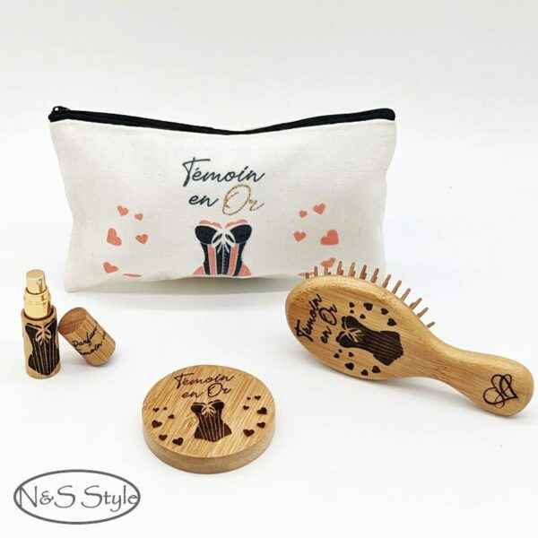 Kit trousse cadeaux femme pour mariage invité anniversaire témoin gravé personnalisé – Image 7