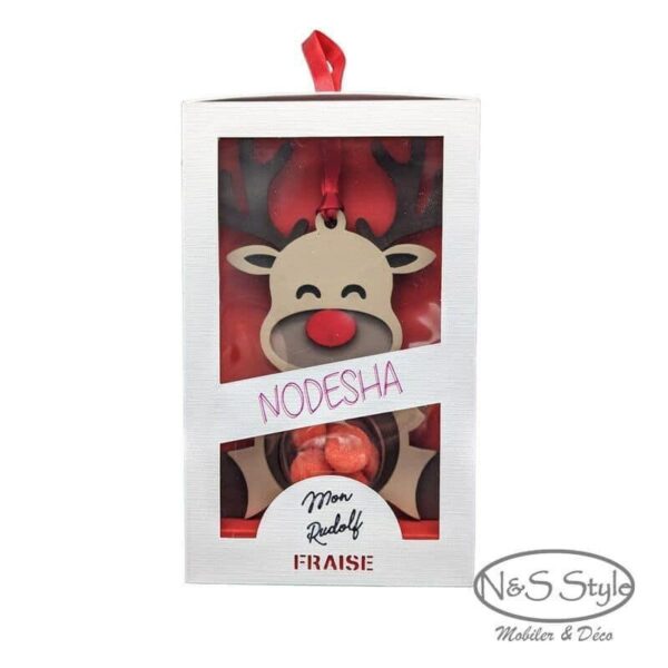 Rudolf boule ne noel en bois personnalisée – Image 5