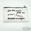 Trousse poche en coton personnalisée pour cadeau mariage témoin Evjf anniversaire