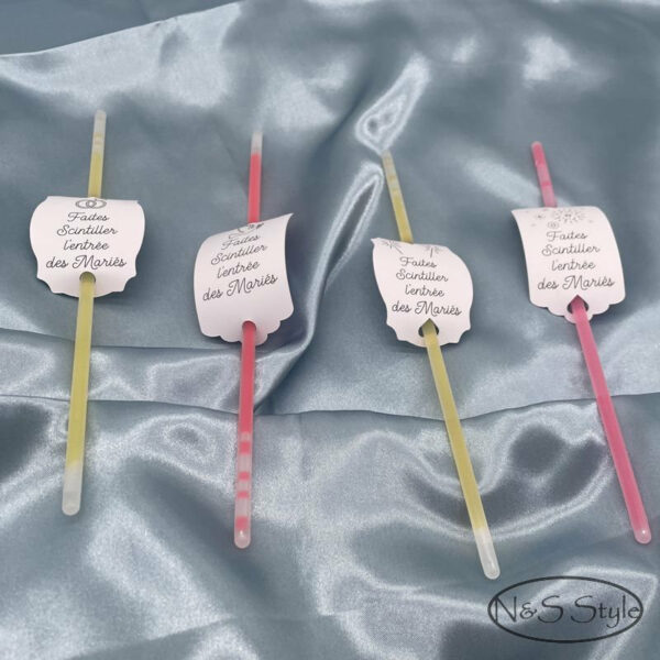 Bâton lumineux et son étiquette scintillant pour fête mariage entrée des mariés anniversaire – Image 7