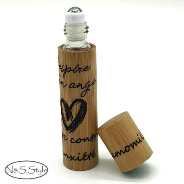 Roll-on applicateur de parfum huile essentielle en bois personnalisé