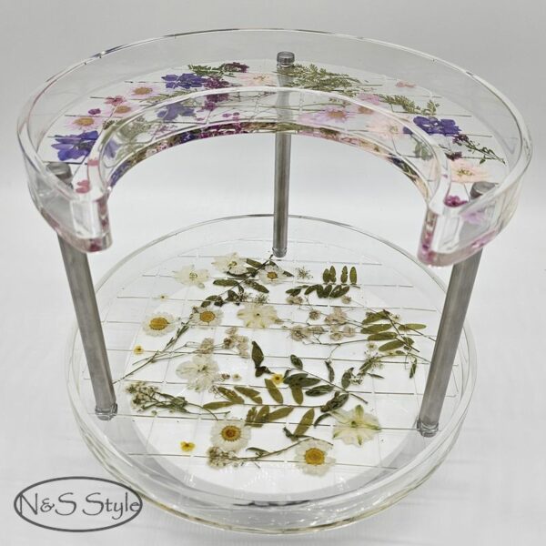vide poche décoration résine epoxy fleurs séchées cadeau déco – Image 2