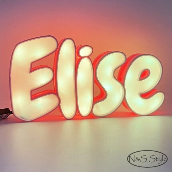 Lettre 3D lumineuse prénom mot ou phrase – Image 4