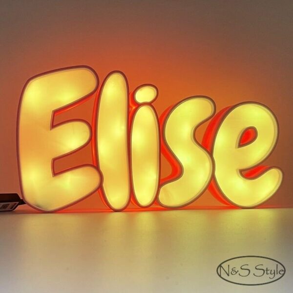 Lettre 3D lumineuse prénom mot ou phrase – Image 5