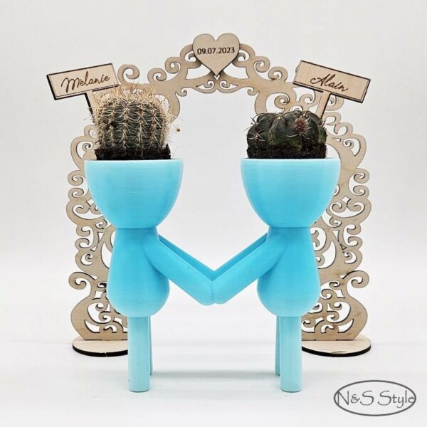 Cadeau mariage invités pot de fleur cactus 3D – Image 3