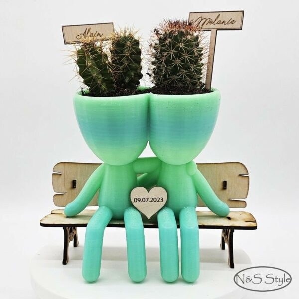 Cadeau mariage invités pot de fleur cactus 3D – Image 2