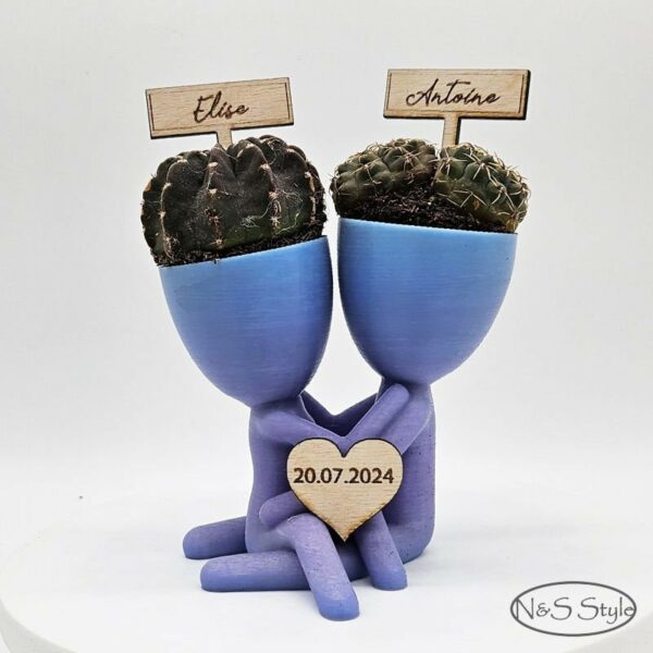 Cadeau mariage invités pot de fleur cactus 3D – Image 4