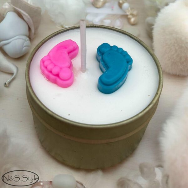 Bougie parfumé baby shower annonce de futur naissance de bébé – Image 3